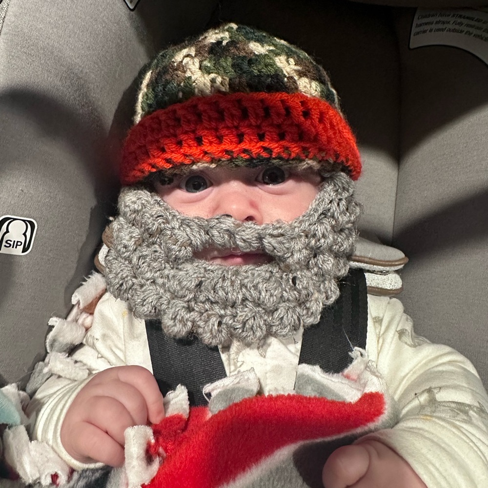 Crochet Beard and Hat Set for Kids